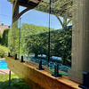 12mm Transparent Glass Railing Post Black Balustrade Glass Spigot for Swimming Pool
