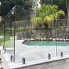 Modern Frameless Tempered Glass Balustrades with Black Spigot