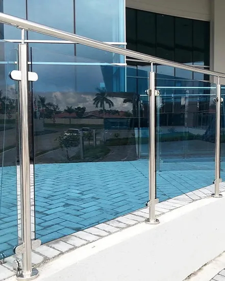Framed Glass Balustrades with Round Tubes in Stainless Steel 304 316