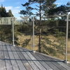 Semi-Frameless Balustrades with Round Post in Round Square Double Slot Pipe