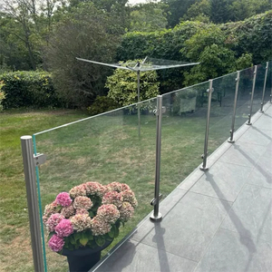 Customizable Glass Shower Door Rails with Semi-Framed Balustrades Design