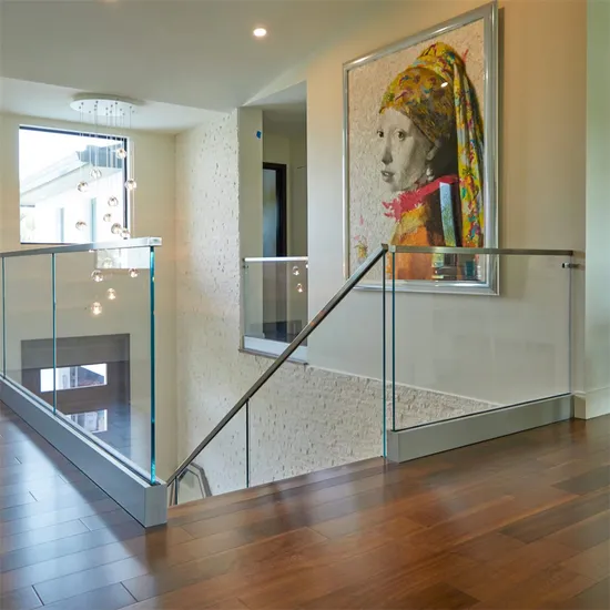 Sleek Modern Glass Railing with Sturdy Stainless Steel Support