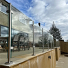 Customizable Glass Shower Door Rails with Semi-Framed Balustrades Design