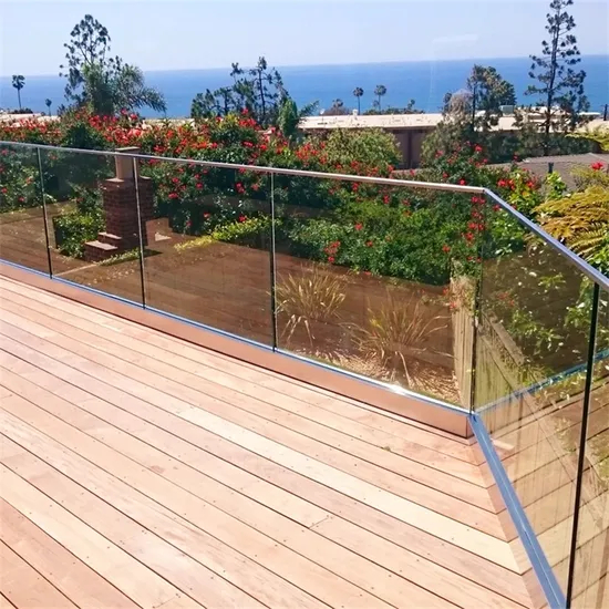 Sleek Modern Glass Railing with Sturdy Stainless Steel Support