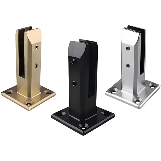 Square Base Glass Pool Fencing Glass Spigot Stair Railing Balustrade