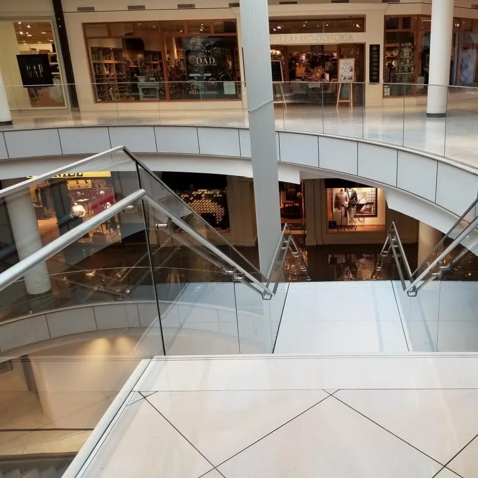 Modern Glass Stair Railing with Stylish U-Channel Design