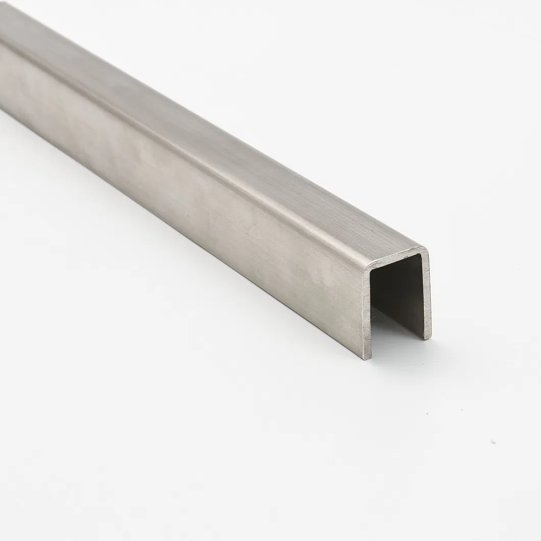 Modern Glass Stair Railing with Stylish U-Channel Design