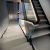LED Lighting System for Balustrade Handrail with 2521 Stainless Steel Square Slot Pipe