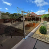Face Mounted Frameless Glass Balustrade for Stairs and Decks with Handrail.