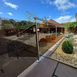 Face Mounted Frameless Glass Balustrade for Stairs and Decks with Handrail.
