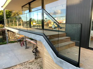 Stainless Steel Semi-Frameless Balustrades with Base Glass Clamps or Base Shoes