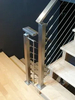 Premium Black Stainless Steel Rectangular Handrail for Cable Railing