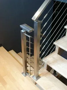 Premium Black Stainless Steel Rectangular Handrail for Cable Railing
