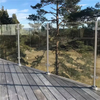 Semi-Frameless Balustrades with Round Post in Round Square Double Slot Pipe