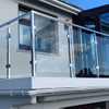 Classic And Modern Framed Glass Balustrades with Stainless Steel Square Tubes