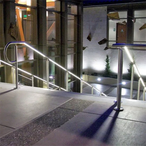 Elegant Stainless Steel LED Handrail for Modern Glass Terraces