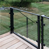 Sleek Modern Glass Railing System with Steel Framework