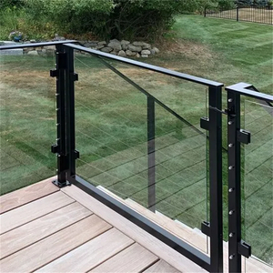 Sleek Modern Glass Railing System with Steel Framework