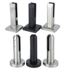 Modern Frameless Glass Railing Spigot with Tempered Glass Clamp