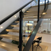 Classic And Modern Framed Glass Balustrades with Stainless Steel Square Tubes