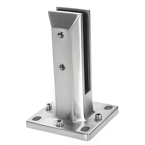 Square Base Glass Pool Fencing Glass Spigot Stair Railing Balustrade