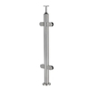 Stainless Steel Mini Post with Round Square Double Slot Pipe in Glass Balustrade