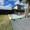 Modern Swimming Pool with Transparent Glass Railing Balustrades for Glass Spigot