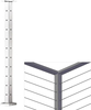 Stainless Steel 304 316 Cable Railing Post Square Fence Round Post