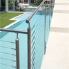 European Style Cast Iron Escaliers Glass Railing Stair Handrail with Laminated Glass