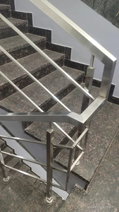 Premium 36-Inch Black Stainless Steel Bar Railing Post