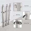 Modern Stainless Steel Stair Handrail with Square Tube Design