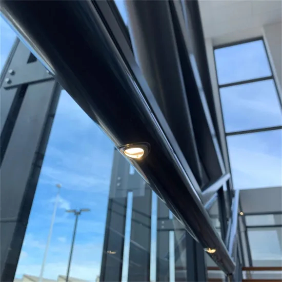 Stylish Modern Balcony Railing with LED Handrail and Glass Panels