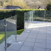 Semi-Frameless Balustrades with Round Post in Round Square Double Slot Pipe
