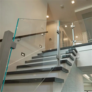 Modern Stainless Steel Stair Handrail with Square Tube Design