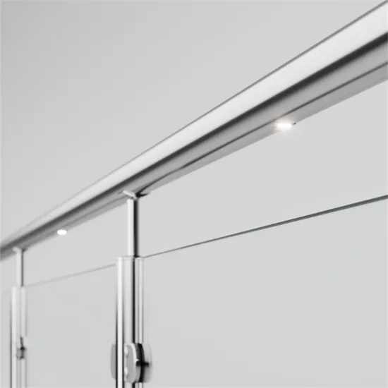 Stylish Modern Balcony Railing with LED Handrail and Glass Panels