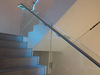 Premium Glass Railing with Stainless Steel Handrail and LED Lights