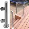 Modern Stainless Steel Stair Handrail with Square Tube Design