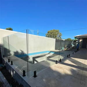 Flat Back Square Glass Spigot for 8mm 10mm Glass Panel Installation Kits