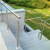 European Style Cast Iron Escaliers Glass Railing Stair Handrail with Laminated Glass