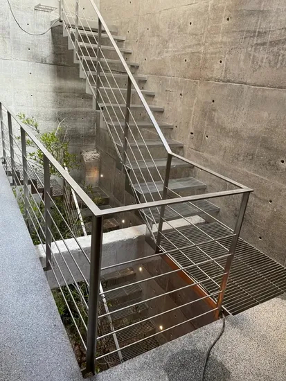 Square Bar Railing Cable Railing - Brushed Stain PVD 304 316 2205 Stainless Steel