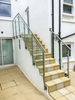 Glass Balustrades Use Stainless Steel Round Double Slot Pipe in Round Post
