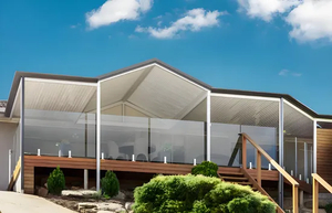 Modern Frameless Tempered Glass Balustrades with Black Spigot